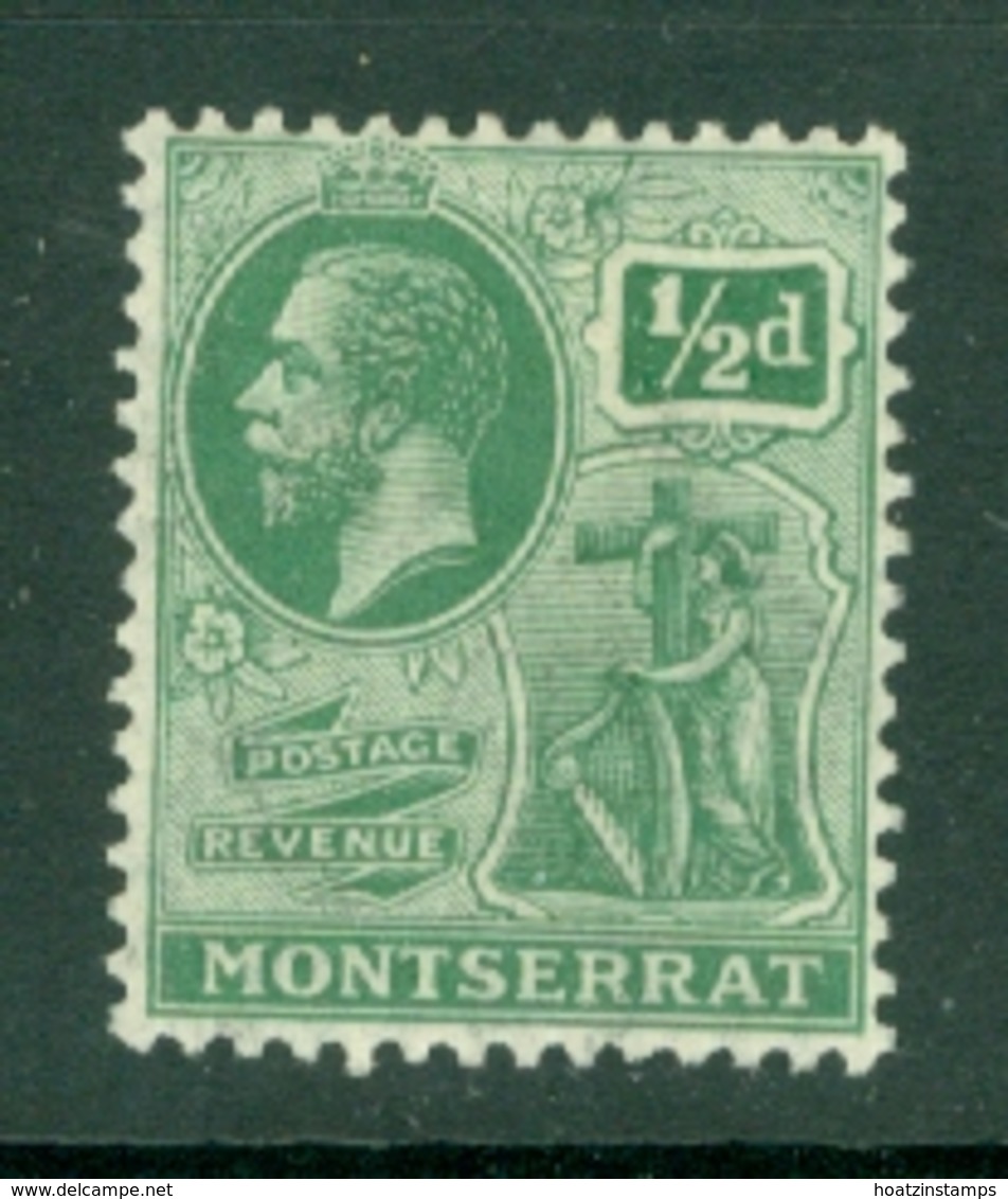 Montserrat: 1922/29   KGV   SG64   ½d    MH - Montserrat