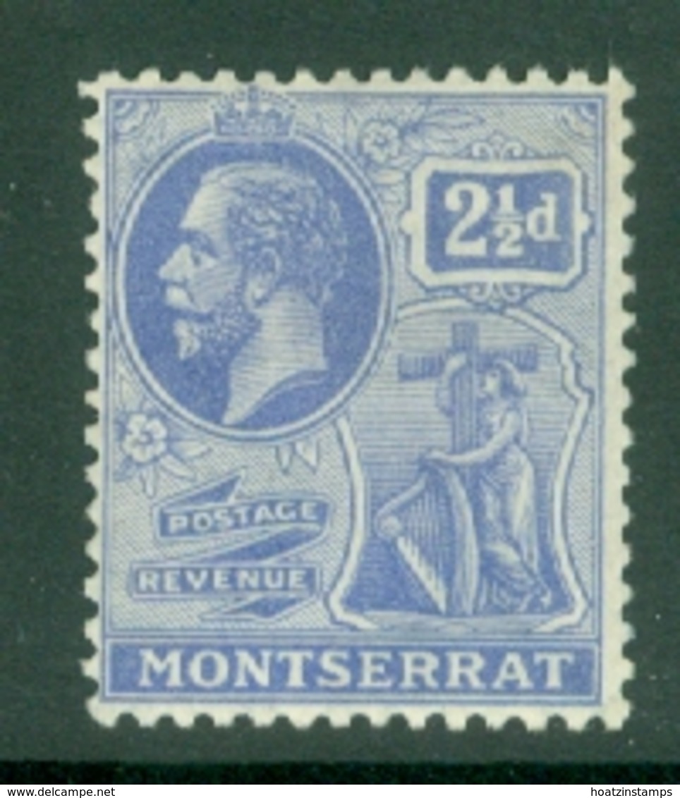 Montserrat: 1922/29   KGV   SG71a   2½d  Pale Bright Blue   MH - Montserrat