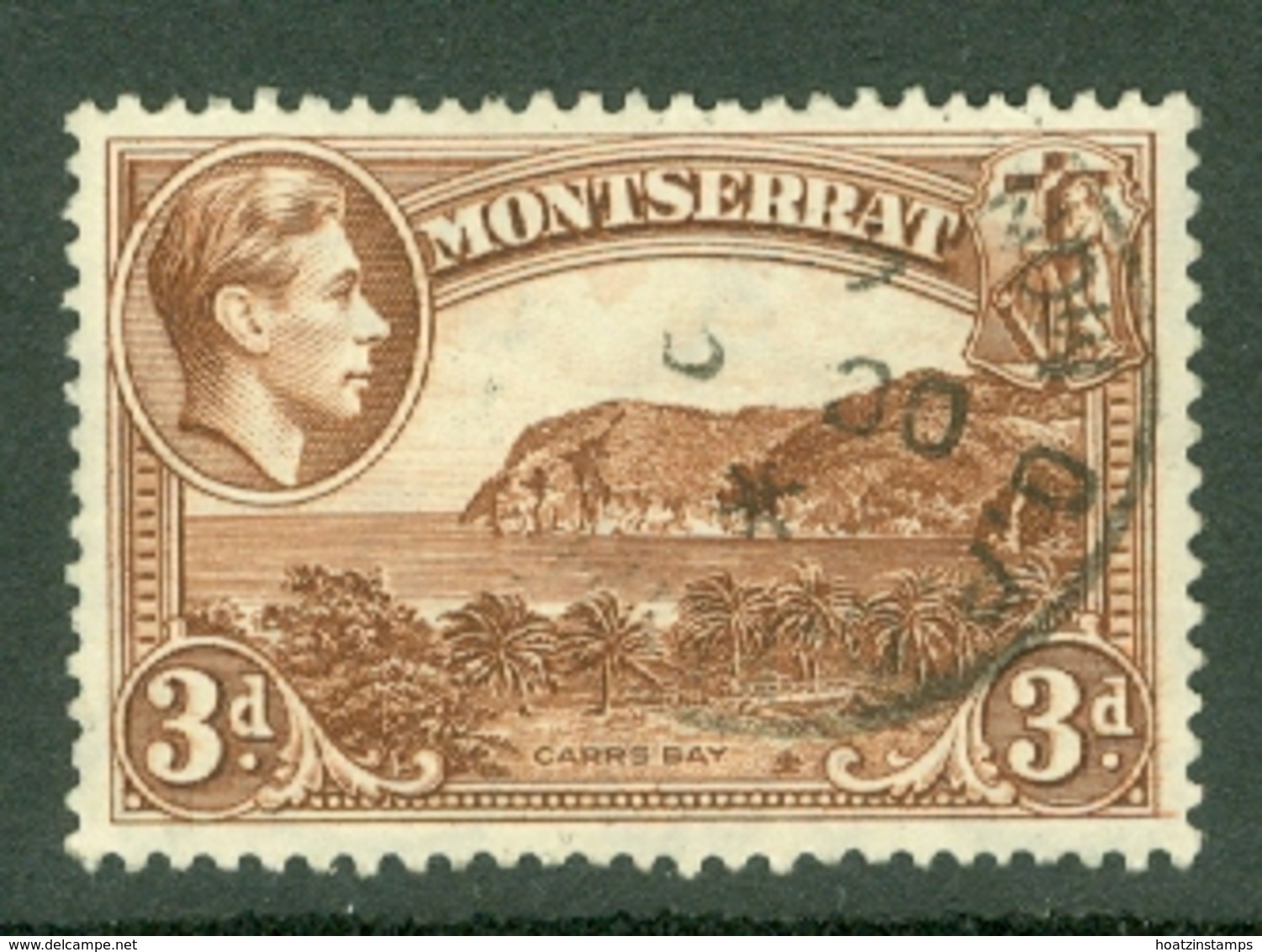 Montserrat: 1938/48   KGVI   SG106    3d  [Perf: 13]    Used - Montserrat