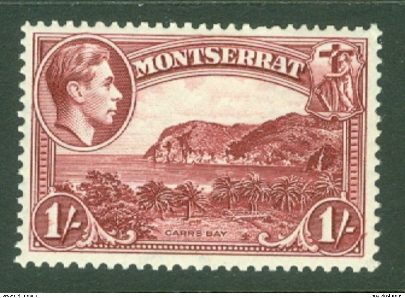 Montserrat: 1938/48   KGVI   SG108    1/-  [Perf: 13]    MH - Montserrat