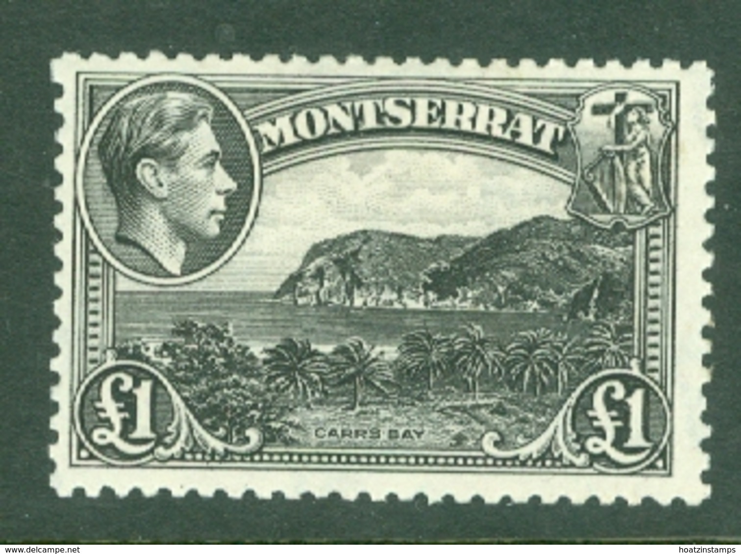 Montserrat: 1938/48   KGVI   SG112    £1    MH - Montserrat