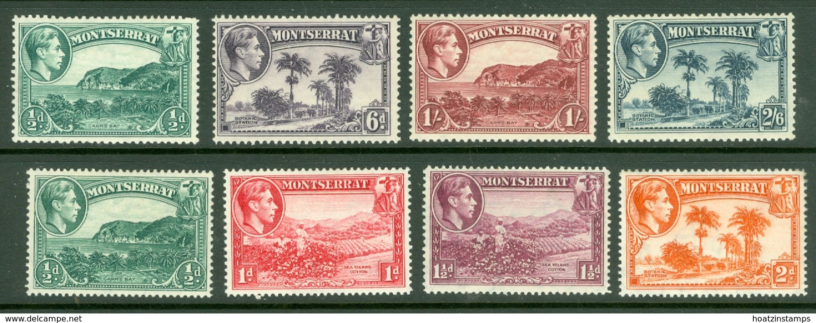 Montserrat: 1938/48   KGVI Set      MH - Montserrat