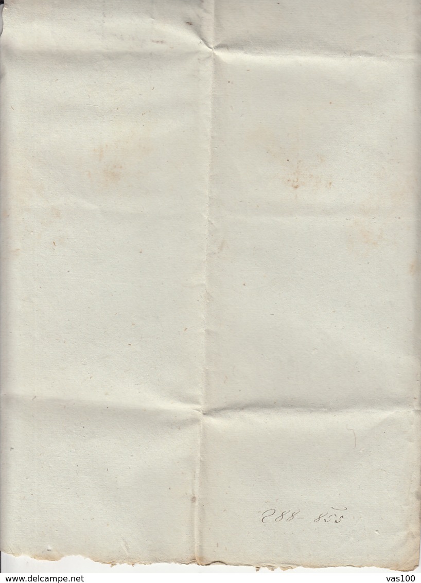 PREPHILATELY, CLOSED LETTER SENT FROM TURDA TO CLUJ NAPOCA, 1855, ROMANIA - ...-1858 Voorfilatelie