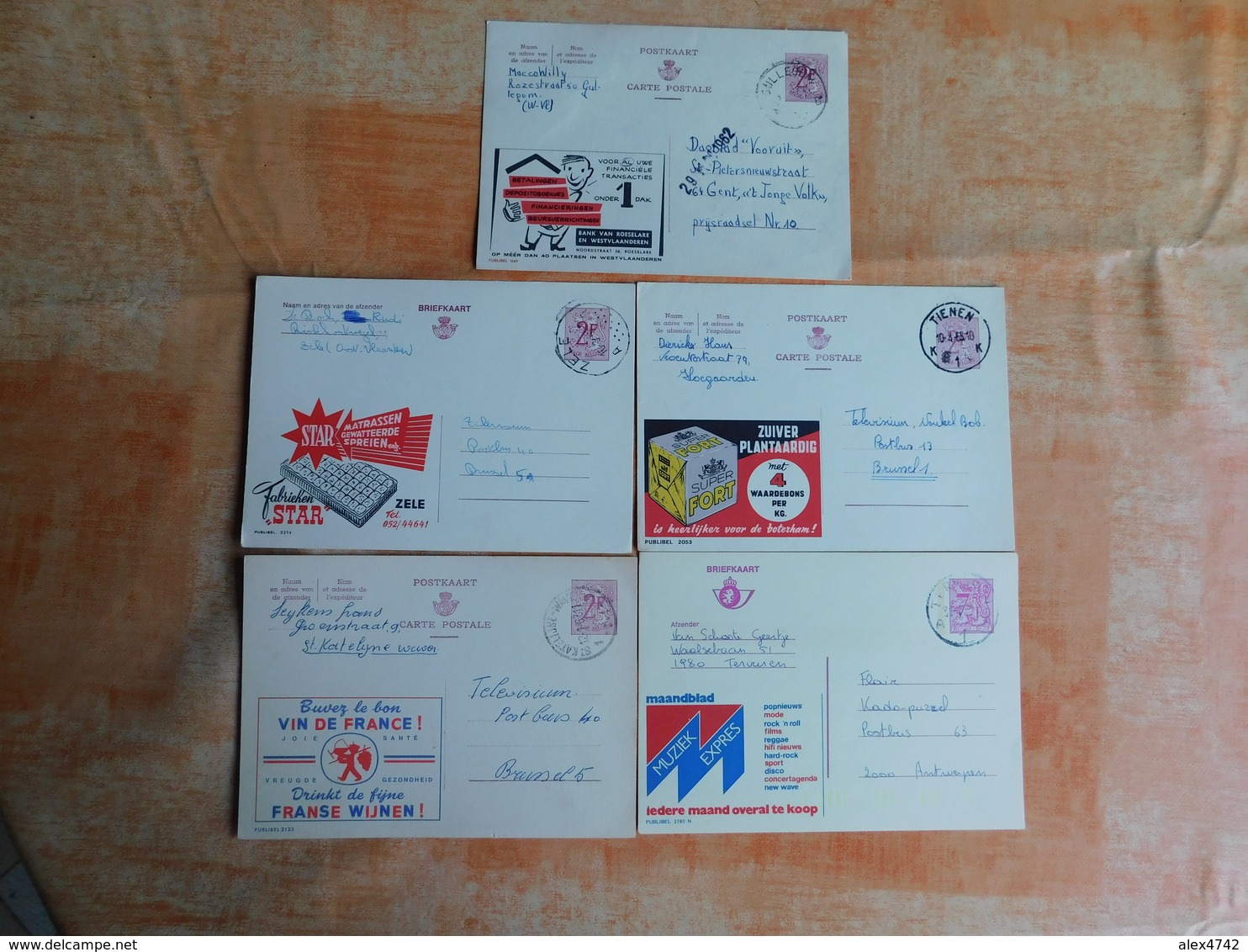 Lot De 5 Entiers Postaux Publibel (L7) - Publibels