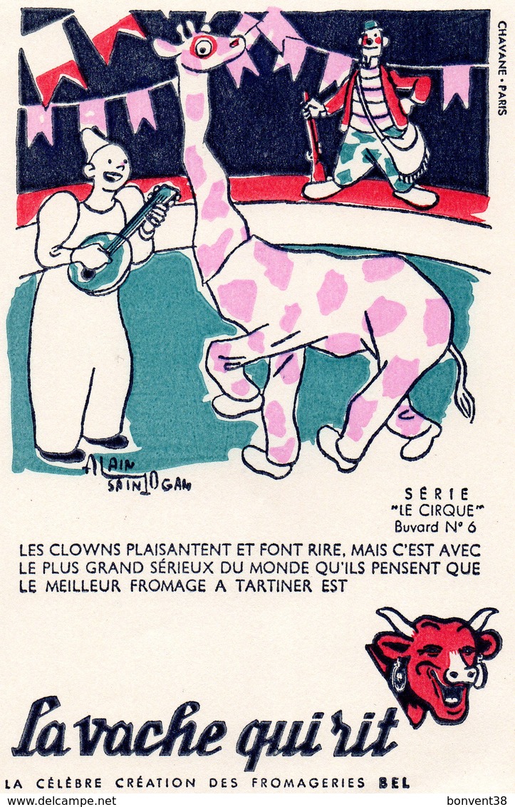 F2903 - La Vache Qui Rit - Série "Le Cirque" Buvard N°6 - Alimentare