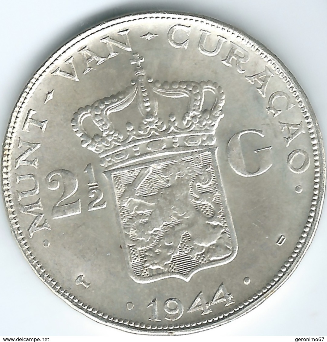 Curaçao & Dependencies - Wilhelmina - 1944 - 2½ Gulden - KM46 - Curacao