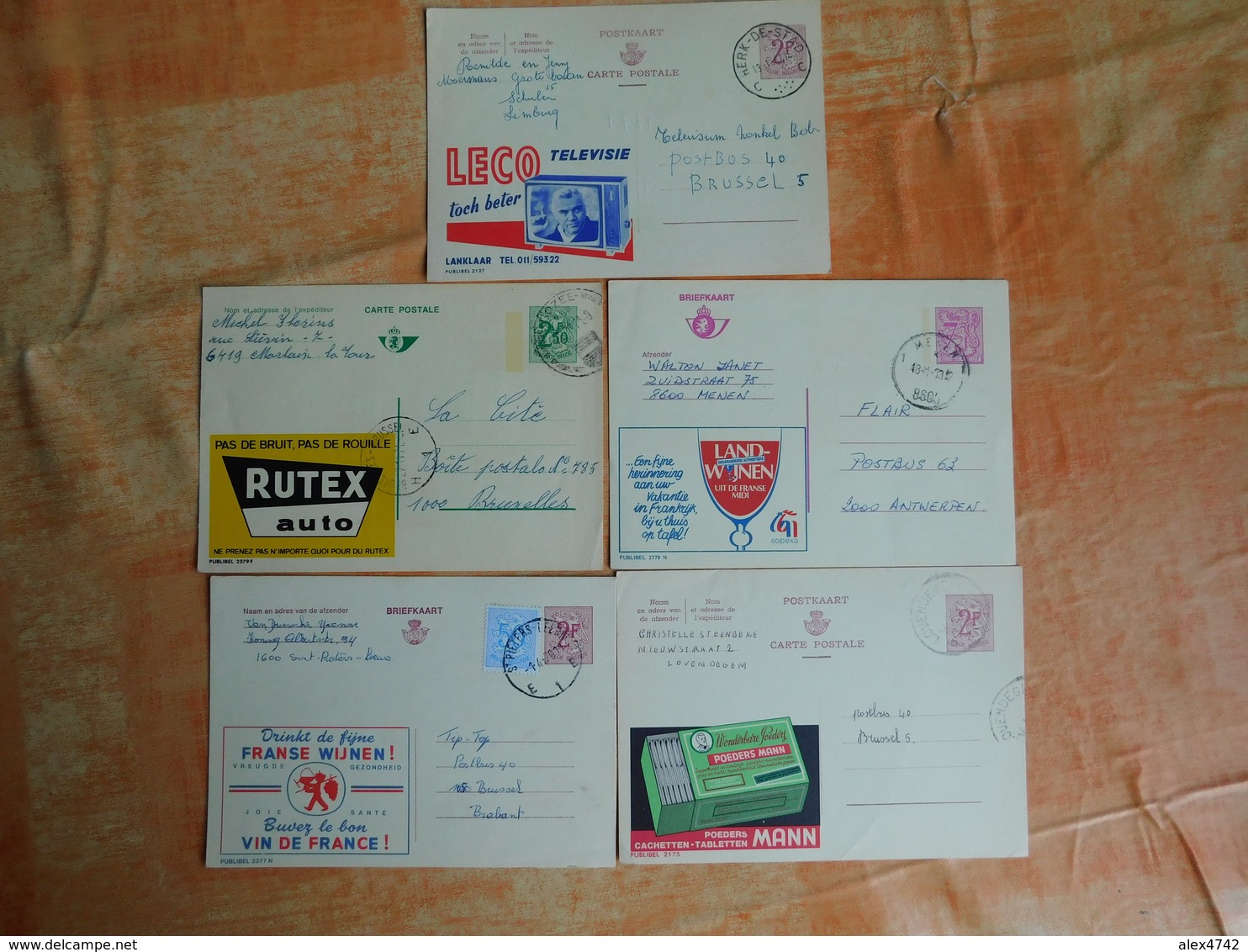 Lot De 5 Entiers Postaux Publibel (M7) - Publibels