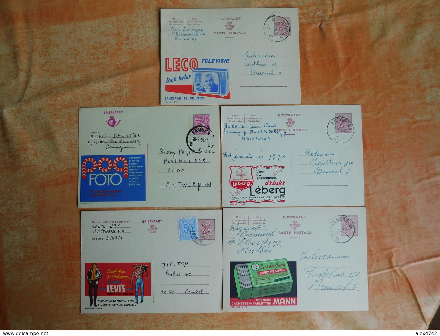 Lot De 5 Entiers Postaux Publibel (M7) - Publibels