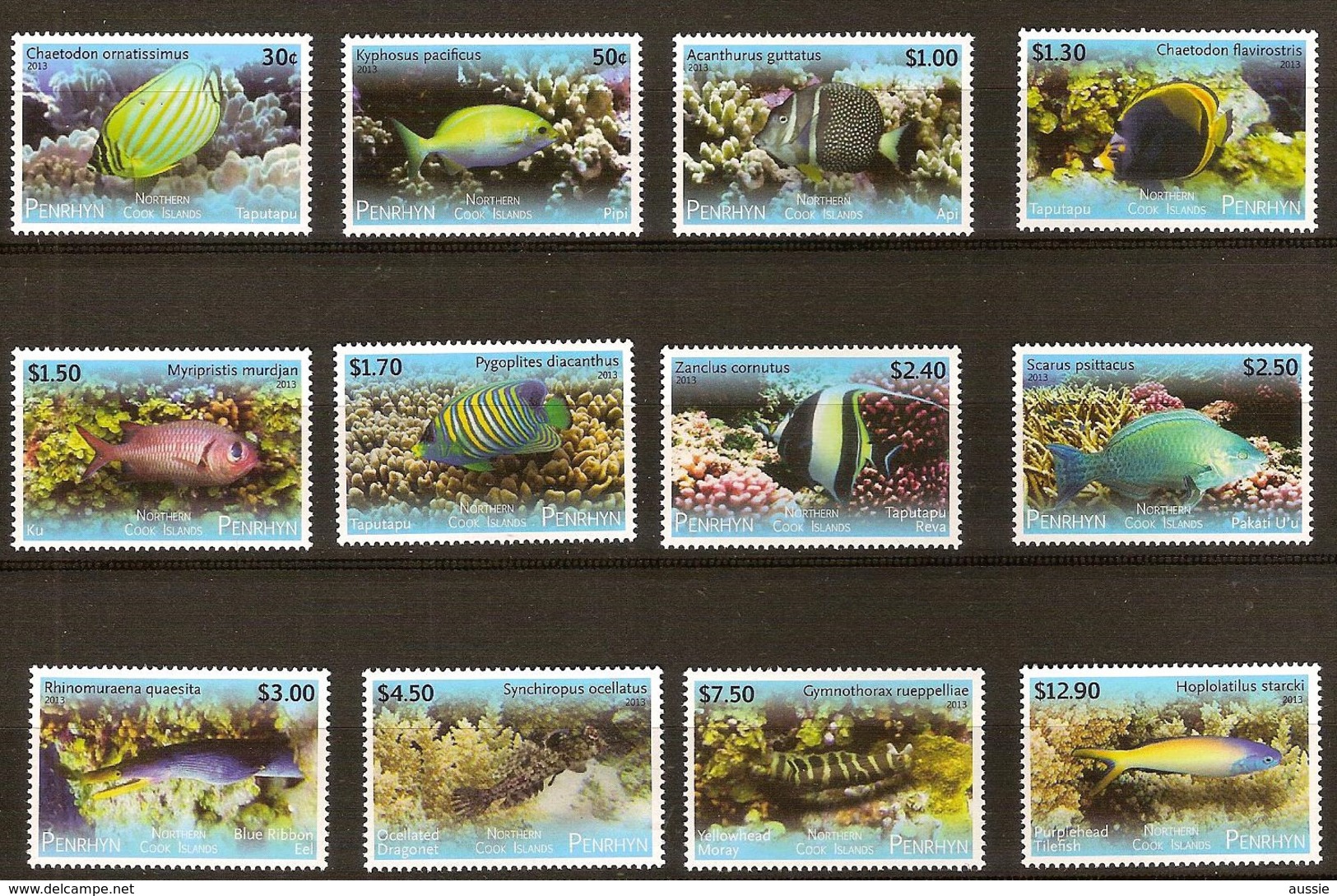 Penrhyn 2013 Yvertn° 534-545 *** MNH Cote 65 Euro Faune Poissons Vissen Fish Coraux - Penrhyn