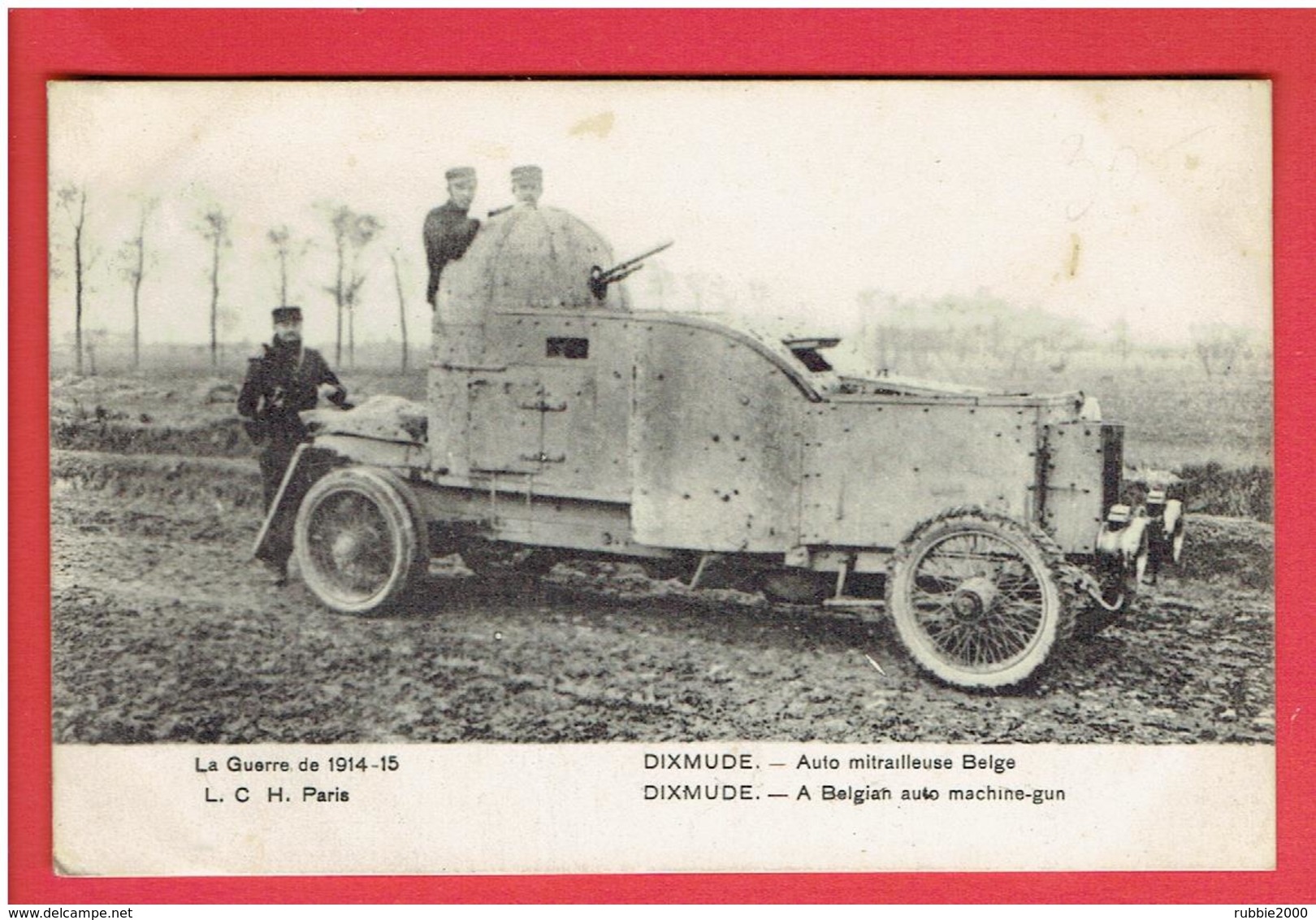 DIXMUDE BELGIQUE AUTO MITRAILLEUSE BELGE GUERRE 1914 1918 WWI - Guerre 1914-18