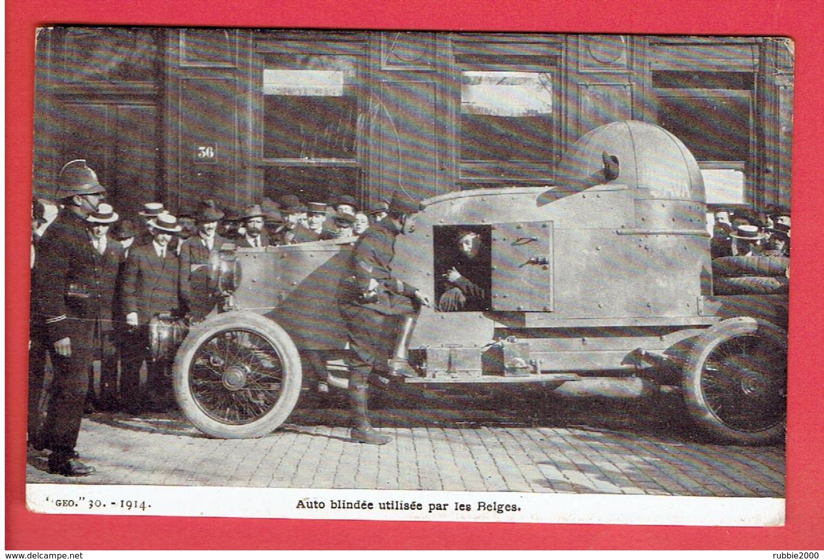 BELGIQUE AUTO MITRAILLEUSE BELGE GUERRE 1914 1918 WWI - Guerra 1914-18