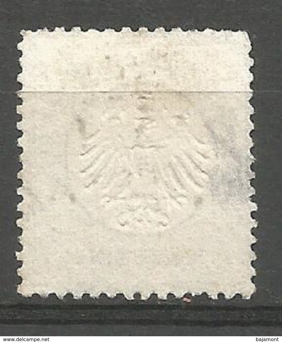 TIMBRE DE L'EMPIRE D'ALLEMAGNE.1872. N° 10. 7 KREUZER BLEU. PETIT ECUSSON. COTE + 110€ - Used Stamps