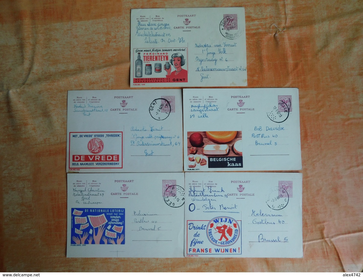 Lot De 5 Entiers Postaux Publibel (O7) - Publibels