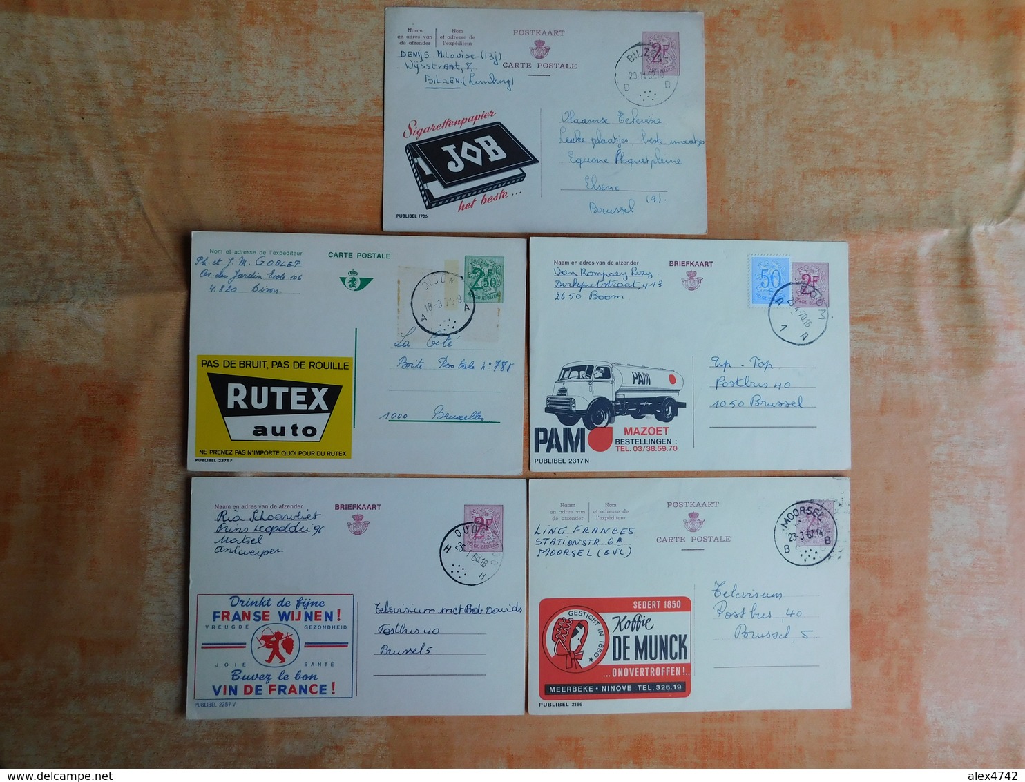 Lot De 5 Entiers Postaux Publibel (O7) - Publibels