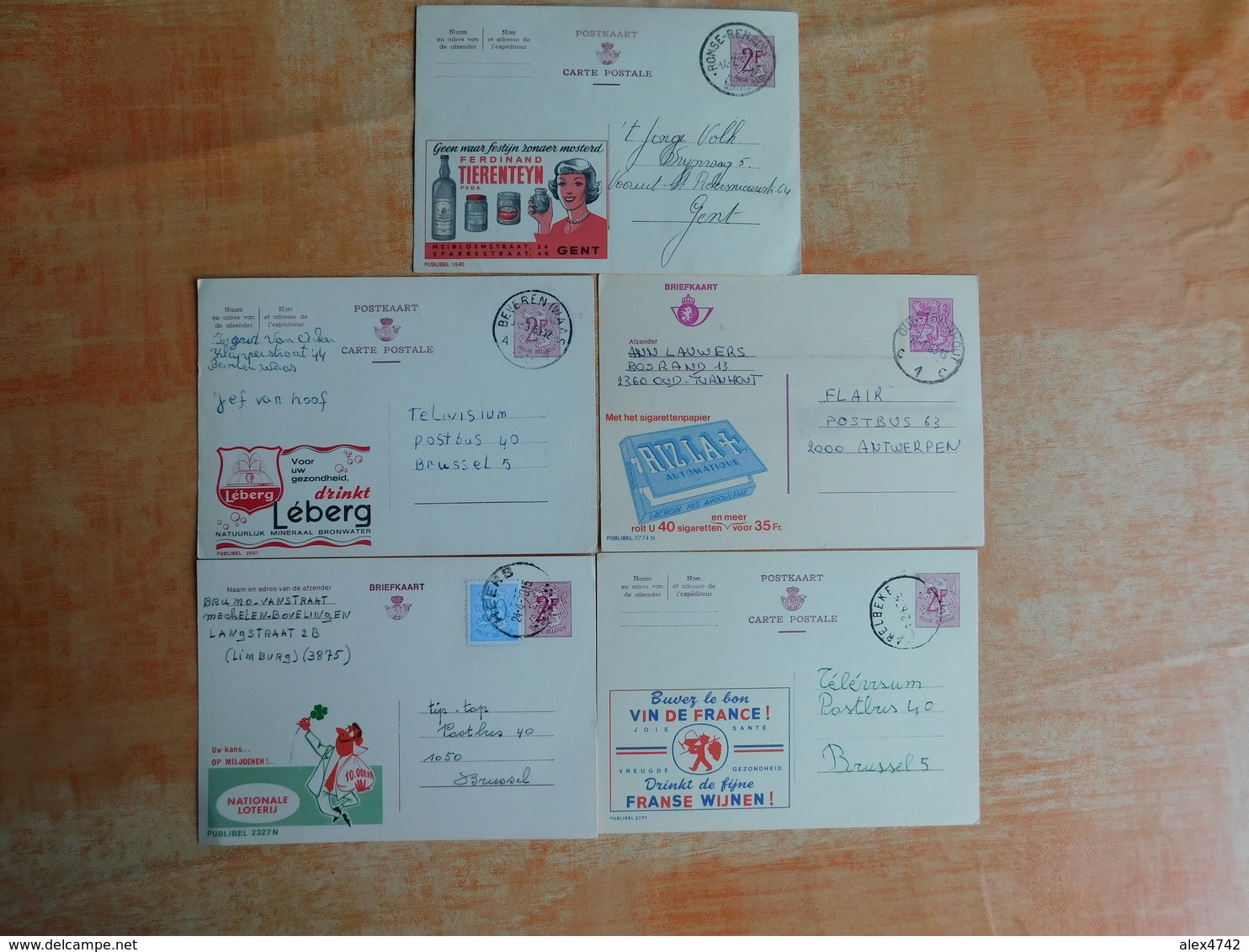 Lot De 5 Entiers Postaux Publibel (O7) - Publibels