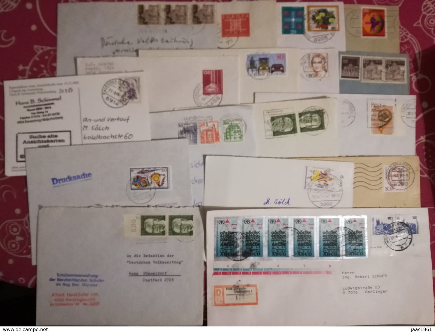 LOT 50 LETTERS AND DOCUMENTS. WORLDWIDE - Mezclas (max 999 Sellos)