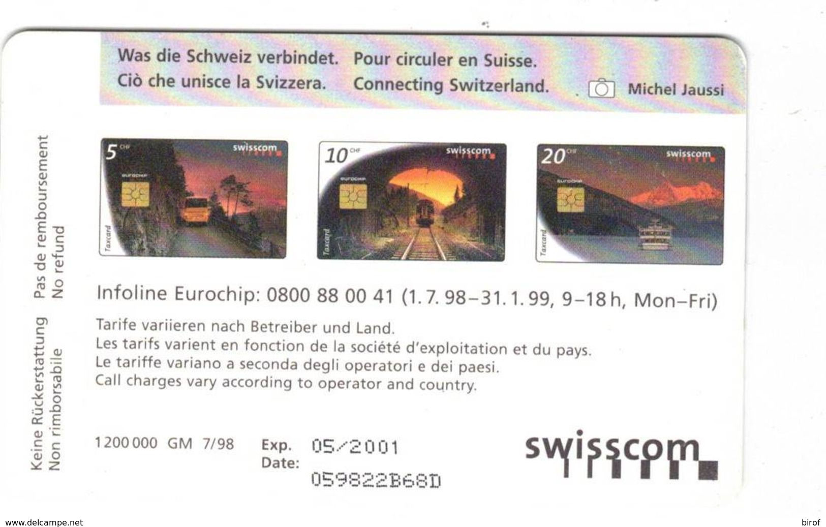 TESSERA TAXCARD 20 CHF  SWISSCOM ( SVIZZERA ) - Svizzera