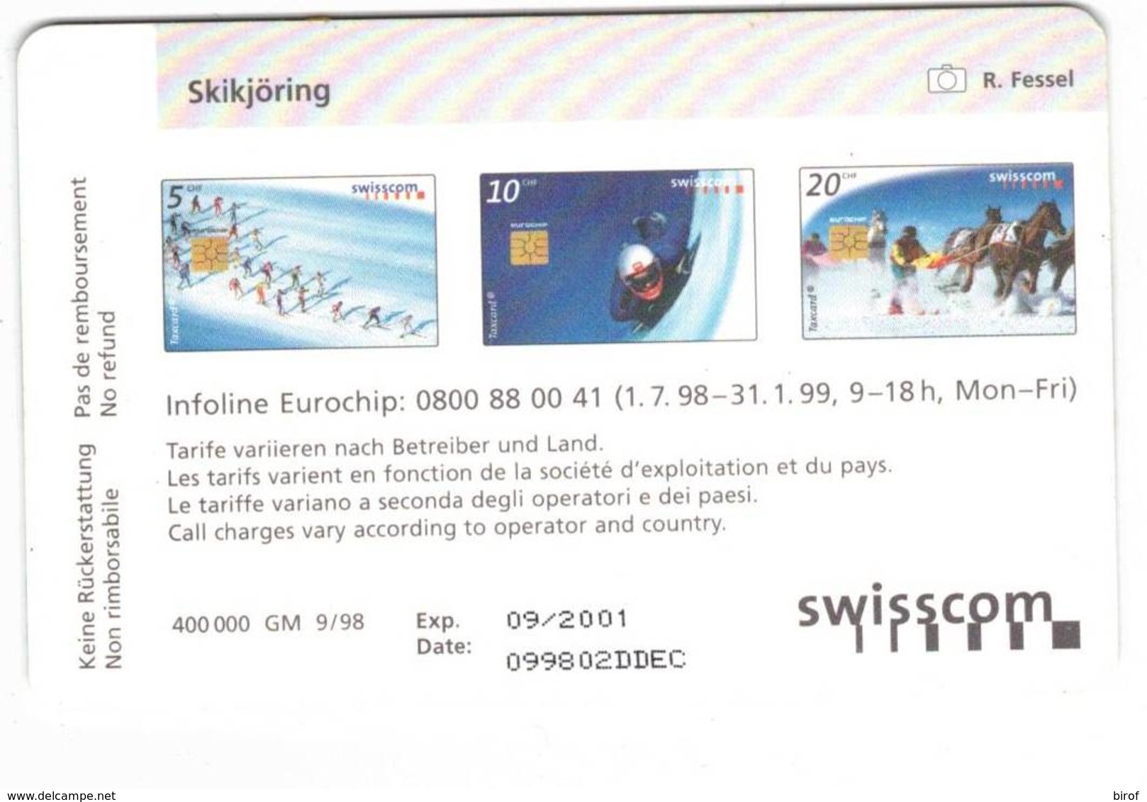 TESSERA TAXCARD 20 CHF  SWISSCOM ( SVIZZERA ) - Svizzera