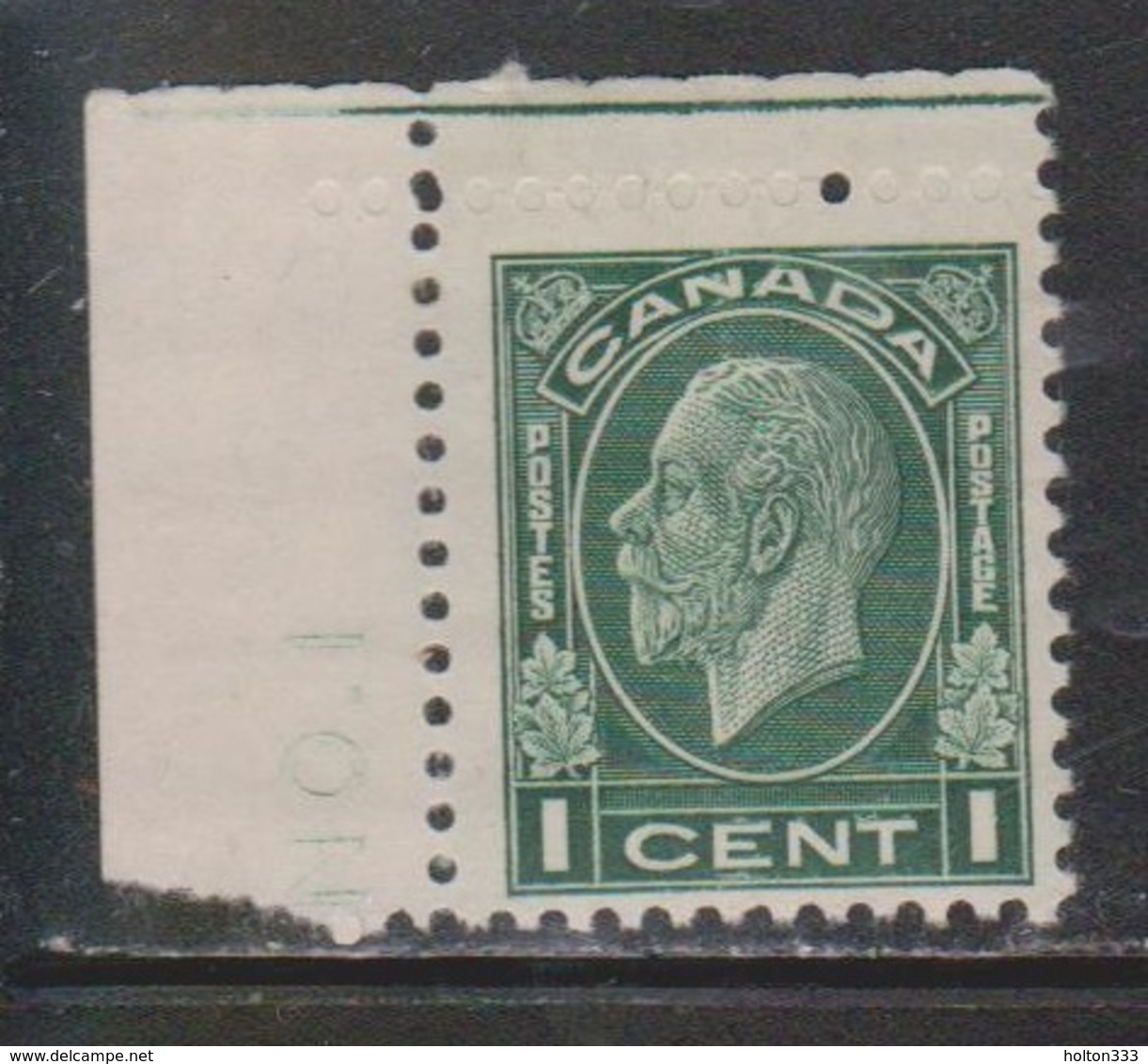 CANADA Scott # 195 MH - KGV Medallion Issue - Blind Perfs At Top - Unused Stamps