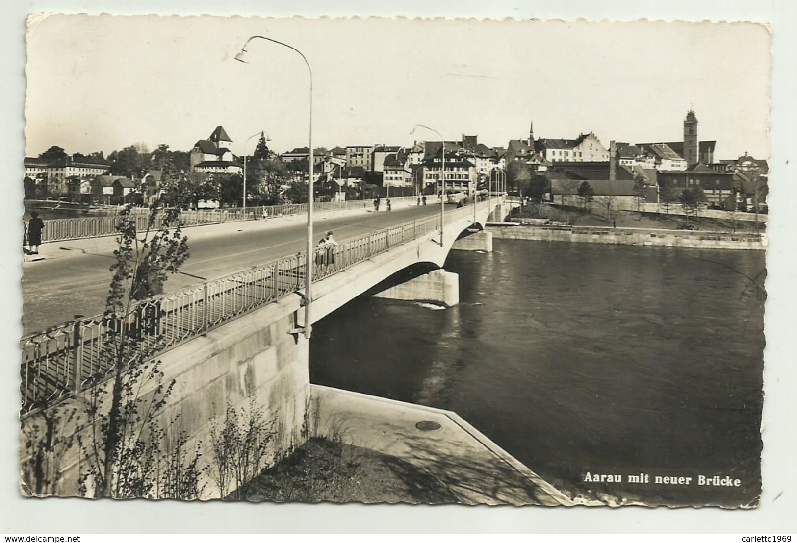 AARAU MIT NEUER BRUCKE VIAGGIATA FP - Aarau