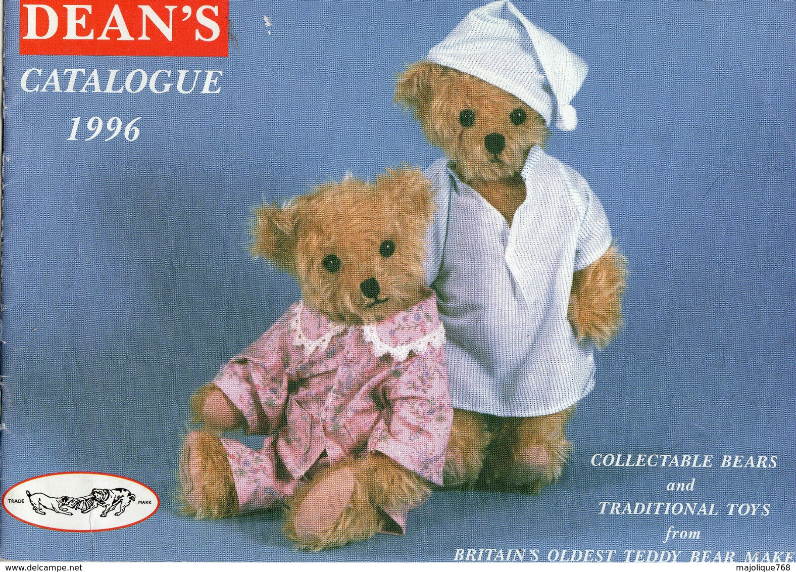 DEAN'S Catalogue De Nounours 1996 Collection D'ours Anglais - 19 Pages - Teddybären