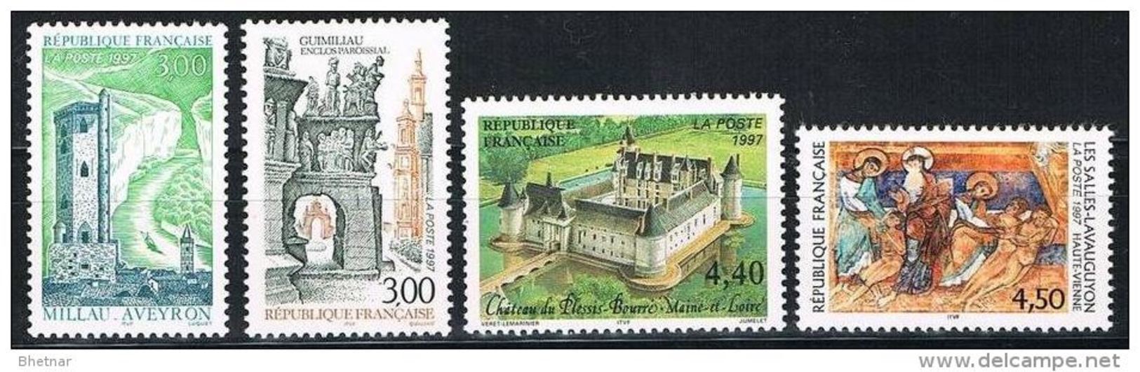 FR YT 3079 à 3082 " Série Touristique " 1997 Neuf** - Unused Stamps