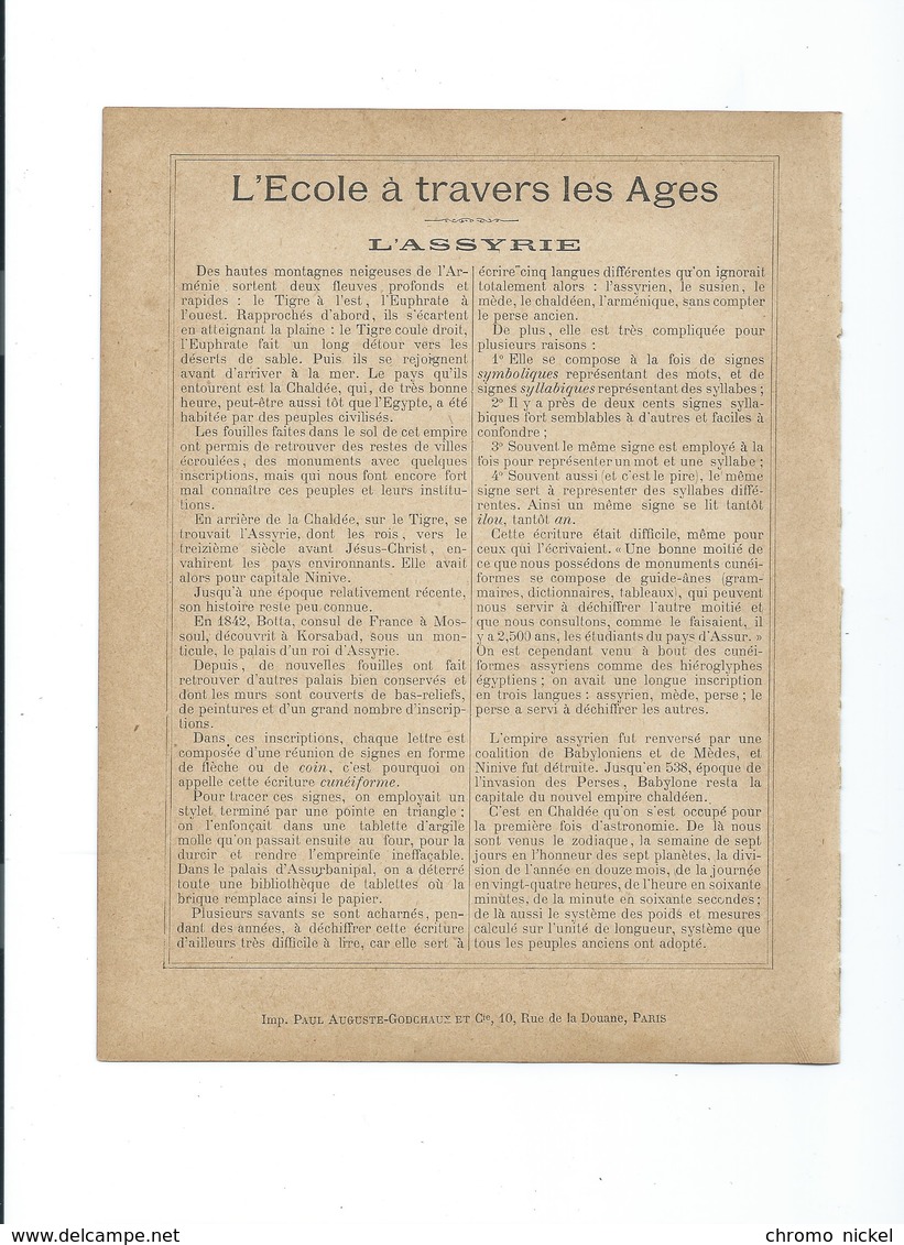 IRAK SYRIE ASSYRIEN L'ASSYRIE Astrologie ECOLE Couverture De Cahier Bien +/- 1900 3 Scans - Protège-cahiers