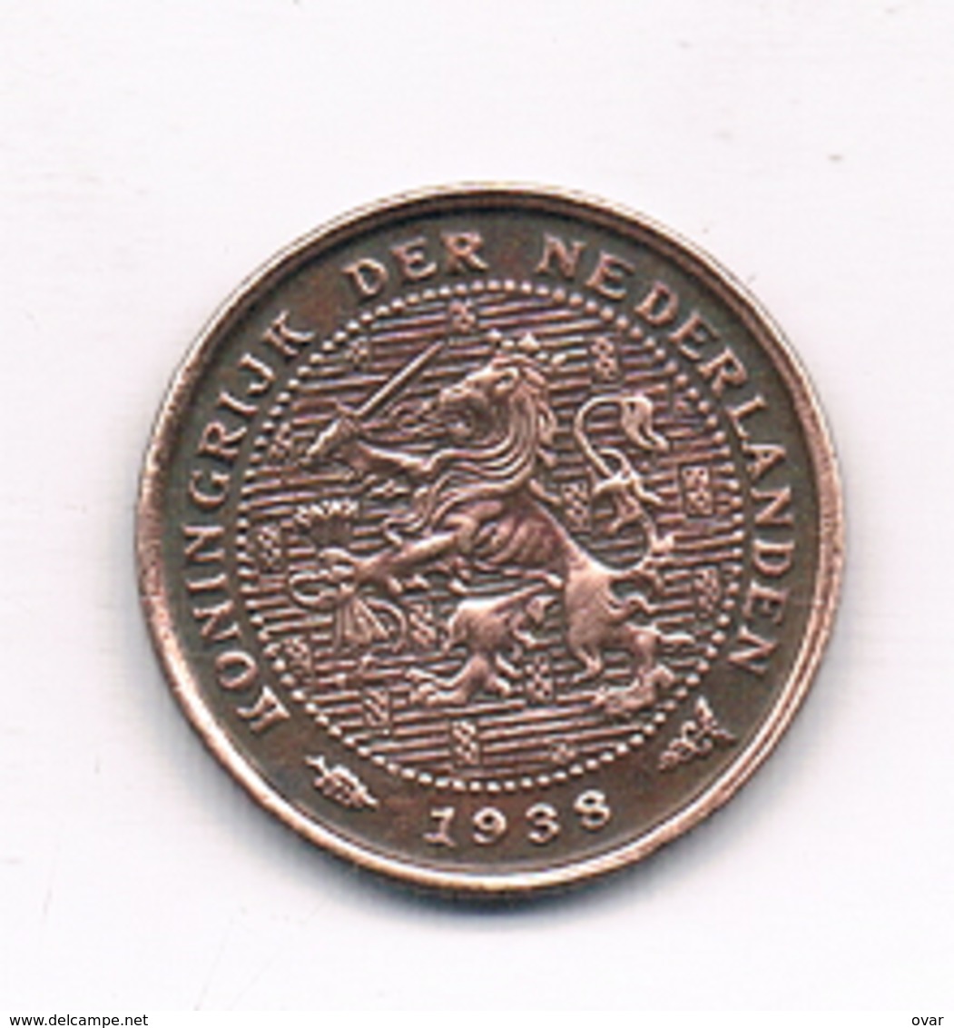 1/2 CENT  1938 NEDERLAND /2762/ - 0.5 Centavos