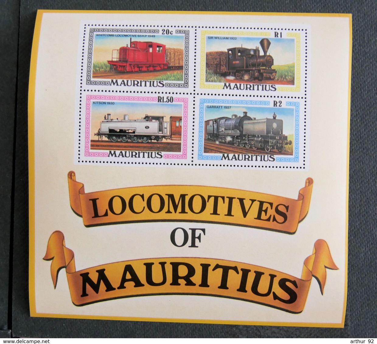 ILE MAURICE - MAURITIUS - 1979 - YT BF 9 - Locomotives De Maurice - Mauritius (1968-...)