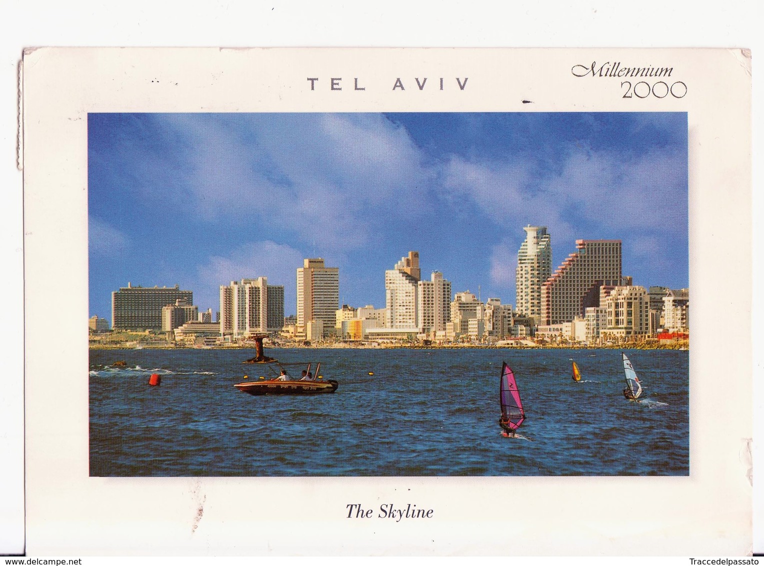 CARTOLINA ISRAELE -TEL AVIV - SKYLINE - MILLENNIUM 2000 - Israele