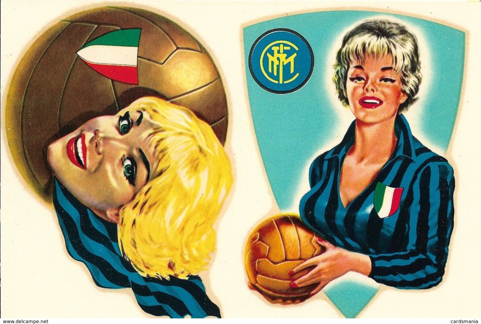 Decalcomania Originale D'Epoca Anni '60 Inter Donna-Scudetto - Autres & Non Classés