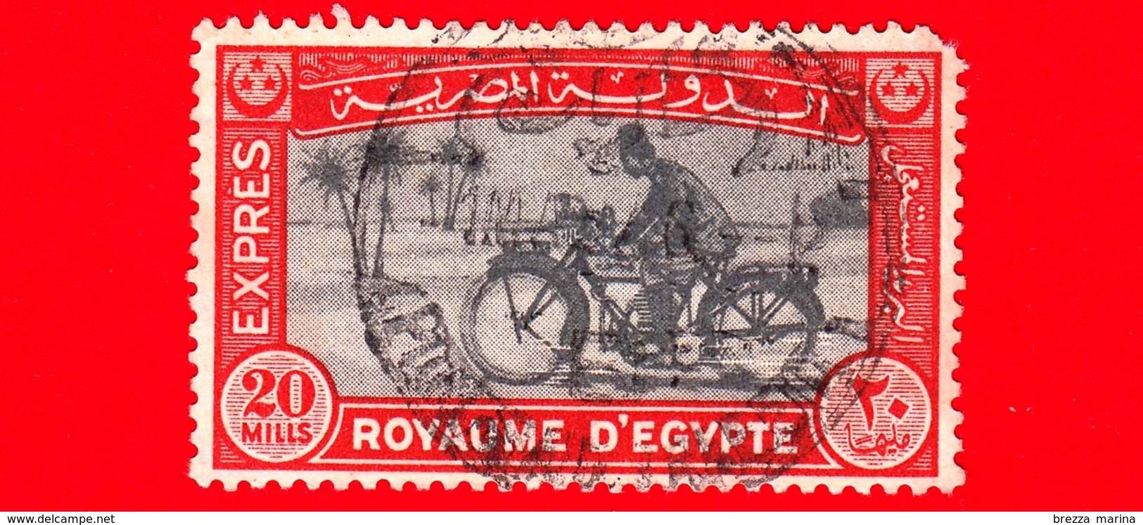 EGITTO - Usato - 1929 - Poste E Filatelia - Postino - Motorcycle Postman - Espesso - 20 - Vedi... - Used Stamps