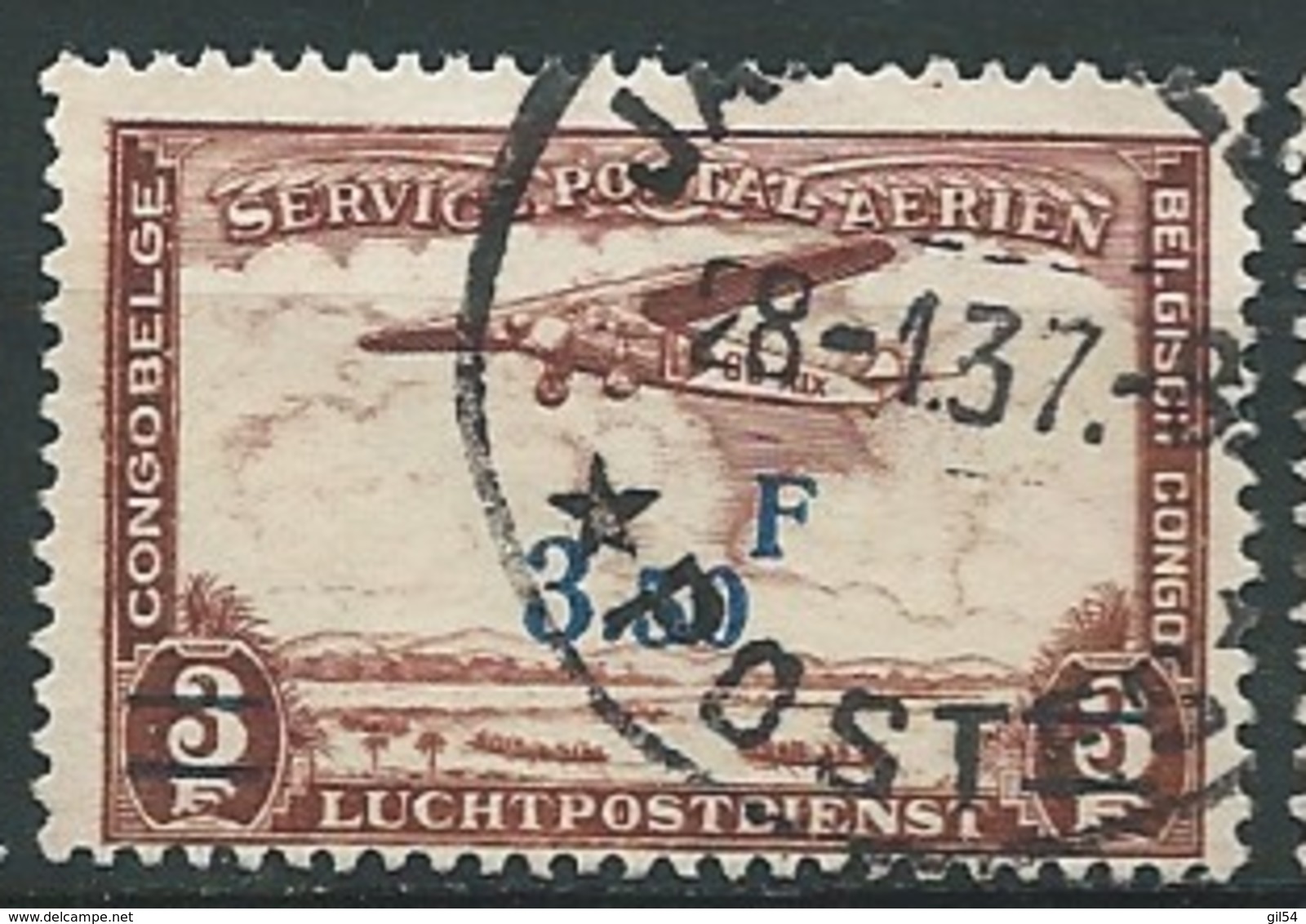 Congo Belge   - Aérien - Yvert N°  10  Oblitéré  -  Bce 15811 - Used Stamps