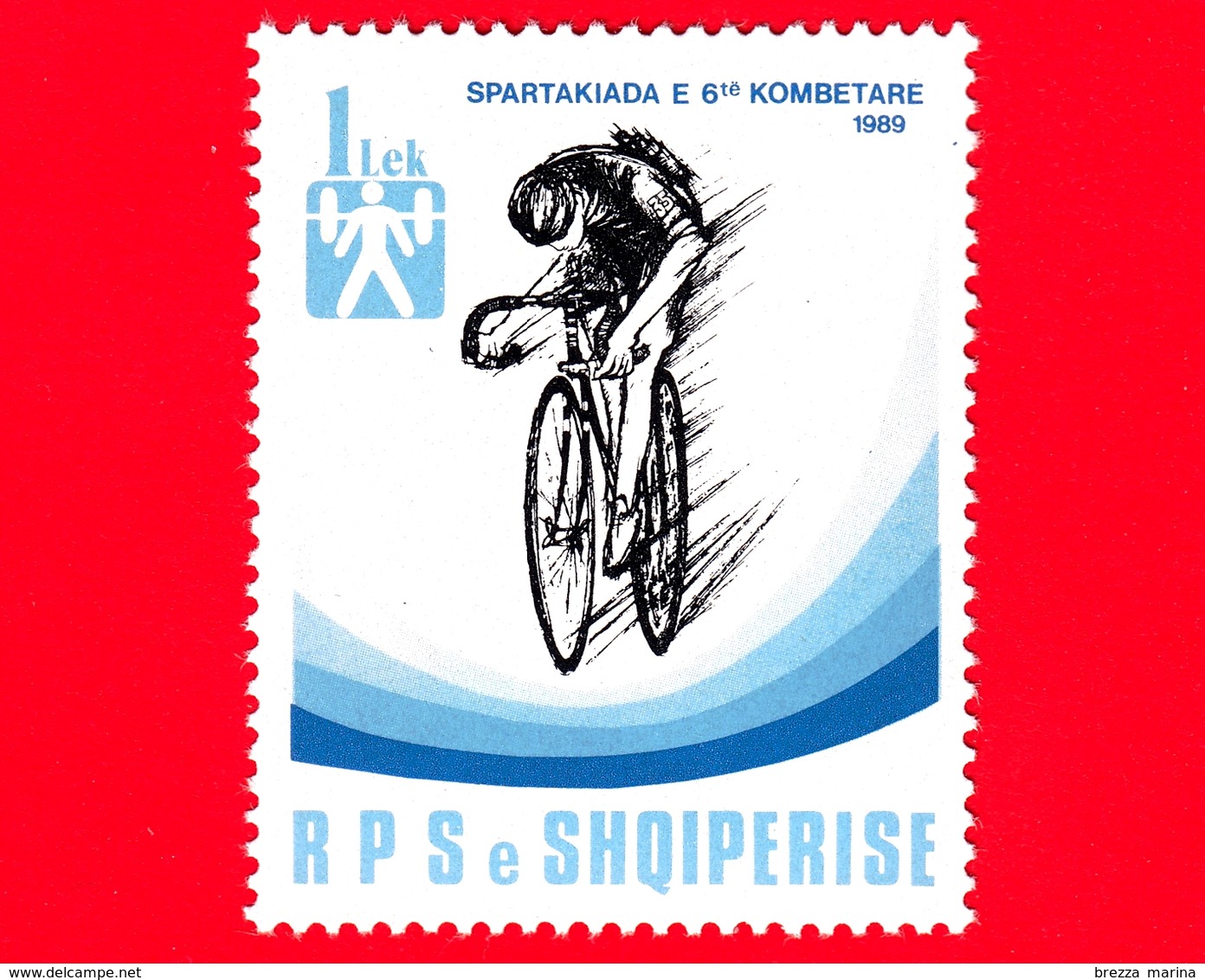 Nuovo - MNH - ALBANIA - Shqiperia - 1989 - Sport - 6° Spartachiadi Nazionale Albanese - Ciclismo - 1 - Albanië