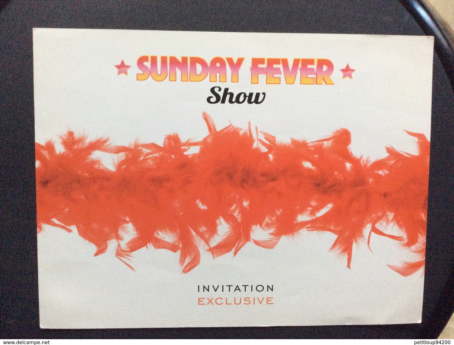 PROGRAMME CASINO  INVITATION  Sunday Fever Show - Programma's