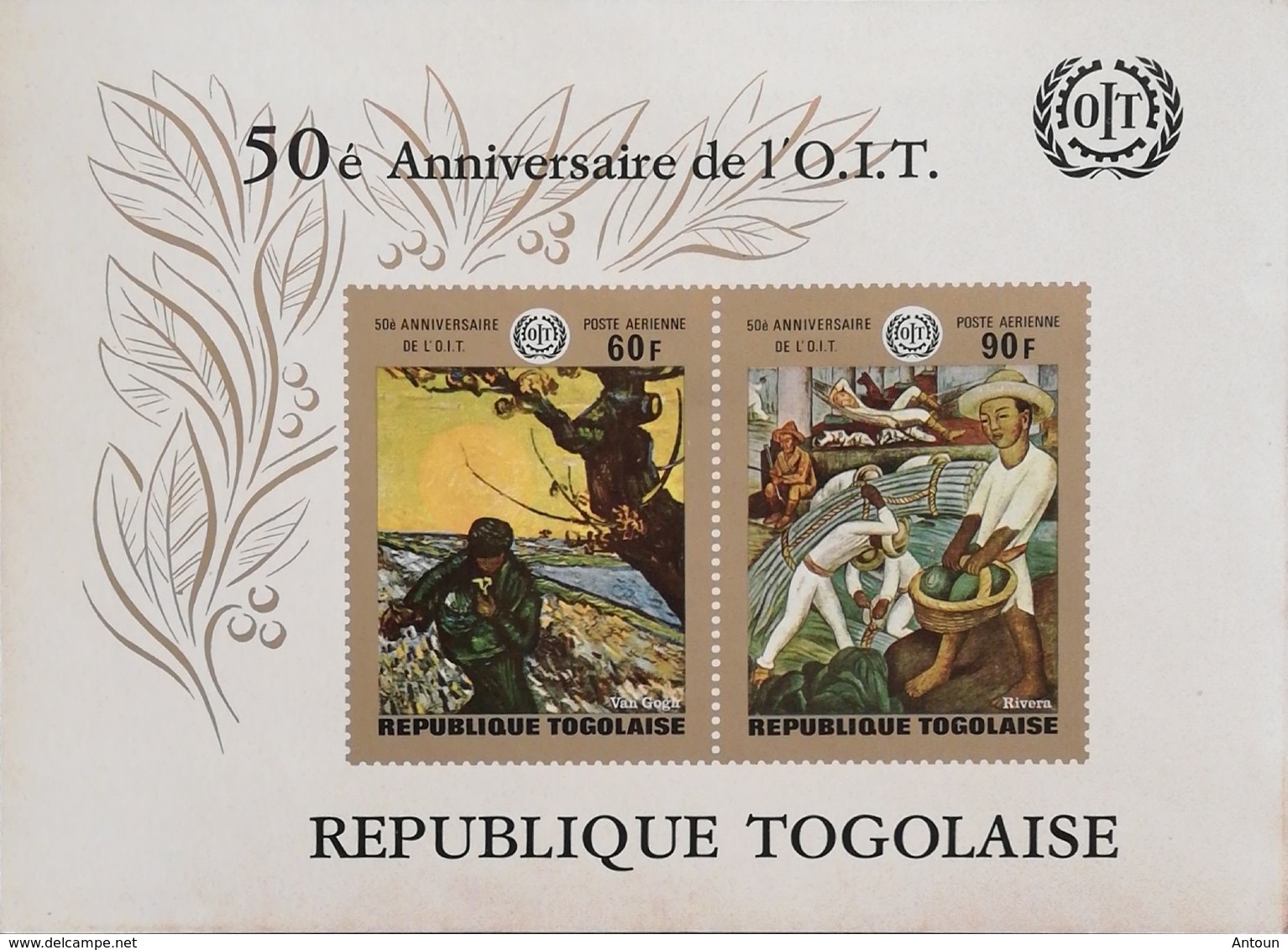 TOGO 1970 ILO, 50th. Anniv S/S - Togo (1960-...)