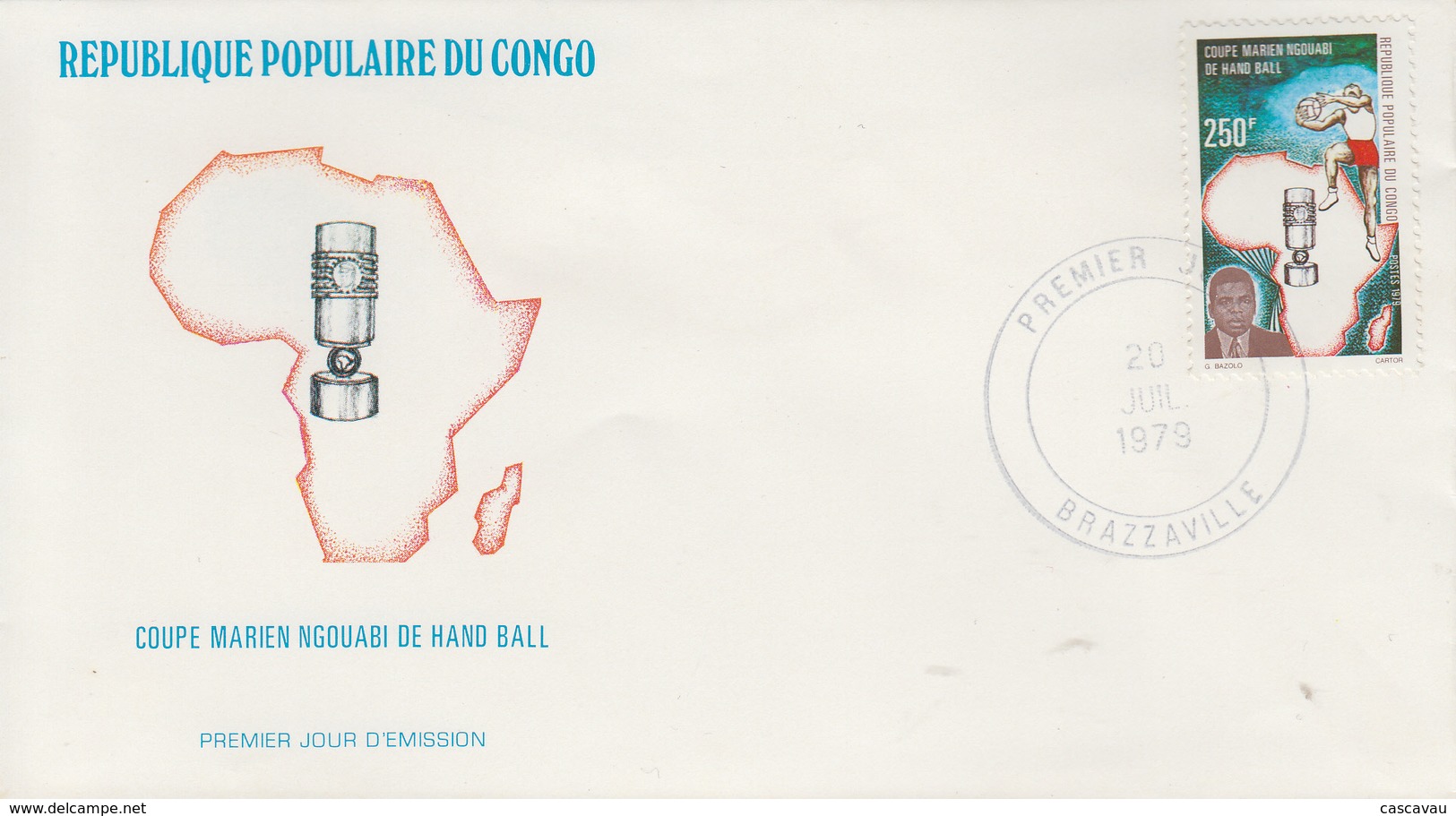 Enveloppe  FDC  1er  Jour   CONGO    Coupe  MARIEN  NGOUABI  De  Handball    1979 - Balonmano