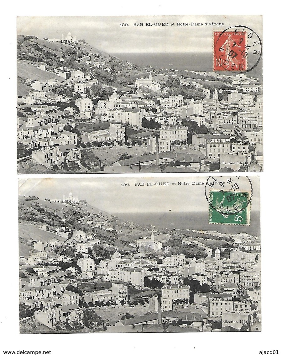 Algérie   Bab El Oued Et Notre Dame D Afrique  2 Cartes 1907 - El-Oued