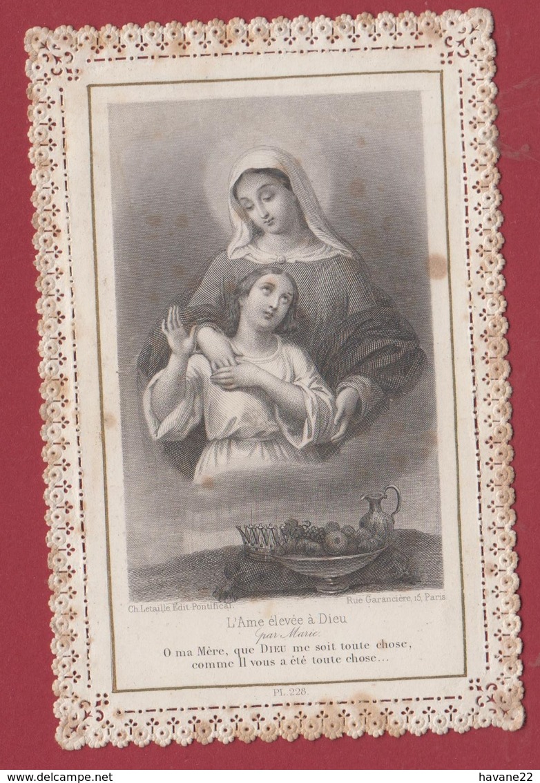 9AL705 CANIVET IMAGE PIEUSE ANCIENNE Dentelles HOLY CARDS Si Tu Avais La Foi - Images Religieuses