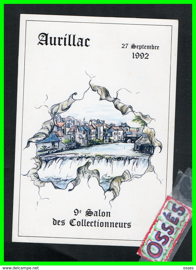AURILLAC 27 Septembre 1992 9éme Salon Des Collectionneurs - Aurillac