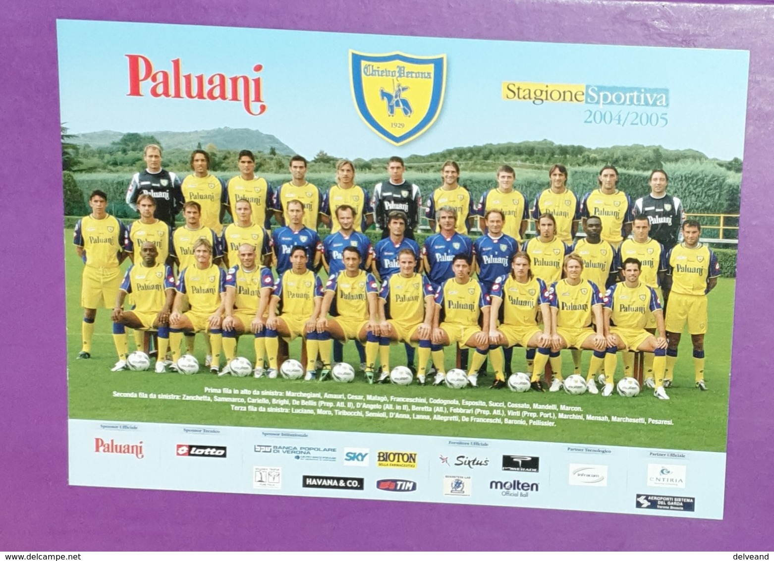 CARTOLINA/POSTCARD SQUADRA/TEAM/EQUIPE CHIEVO VERONA 2004/05, FORMATO/SIZE ~15X21 CM - Calcio