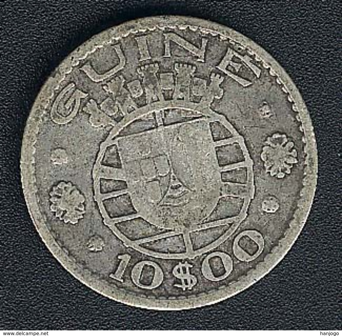 Guinea (port.), 10 Escudos 1952, Silber - Guinea-Bissau