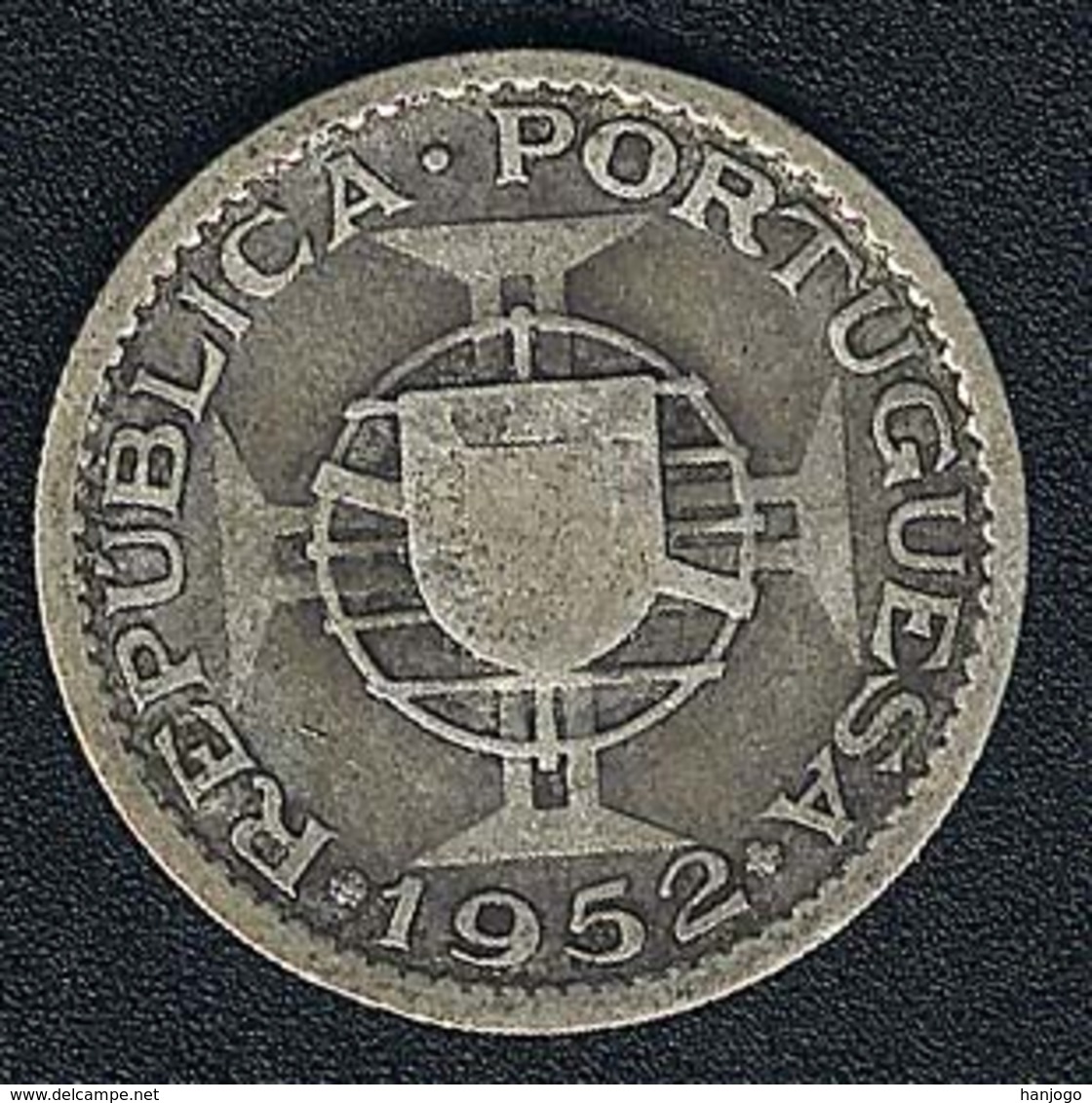 Guinea (port.), 10 Escudos 1952, Silber - Guinea-Bissau