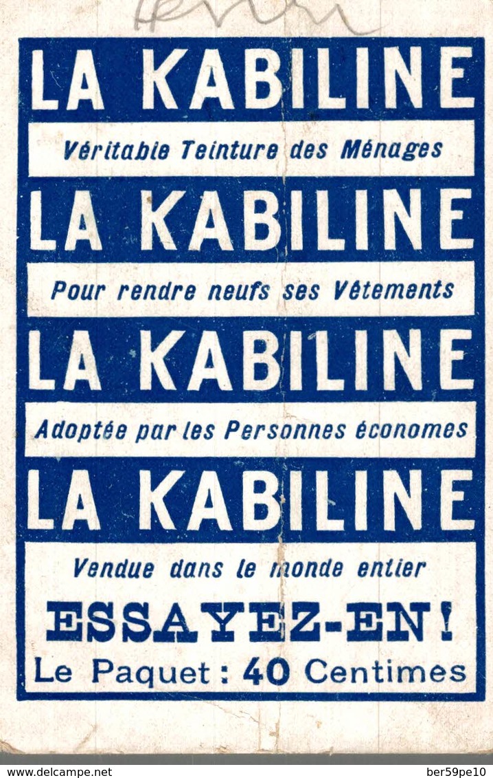 CHROMO  LA KABILINE LA VERITABLE TEINTURE DES MENAGES  GRANDE NAVE 1600 - Autres & Non Classés