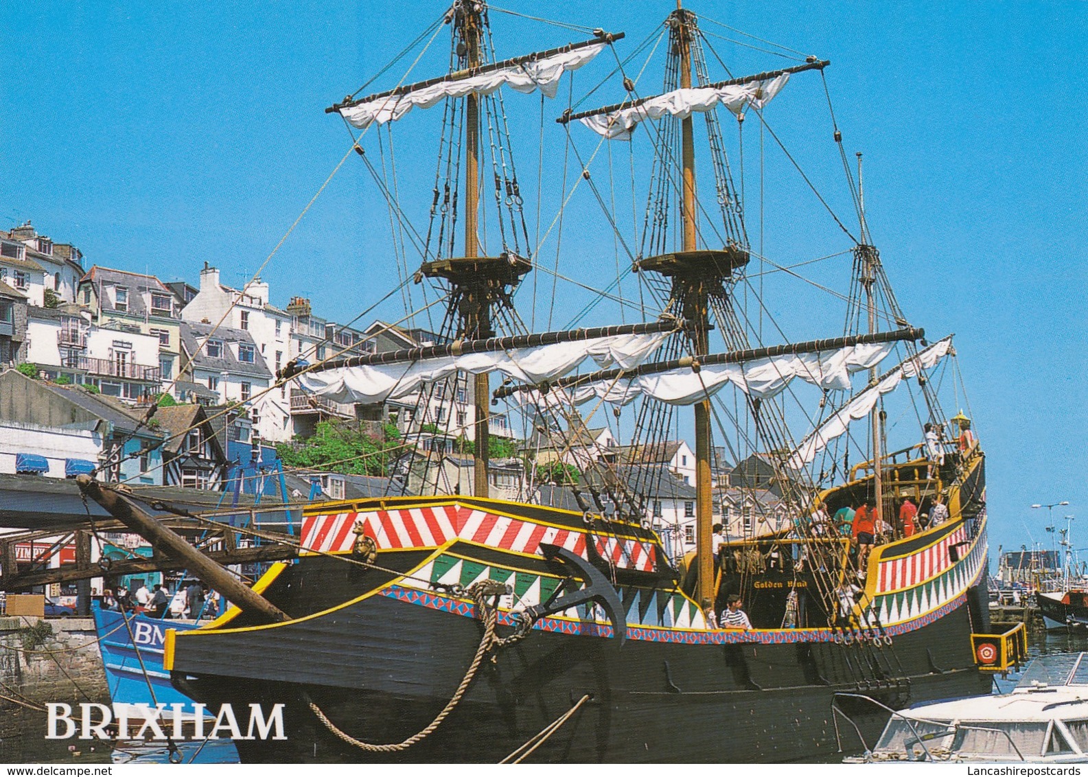 Postcard Brixham Harbour The Golden Hind Devon  My Ref  B23498 - Other & Unclassified