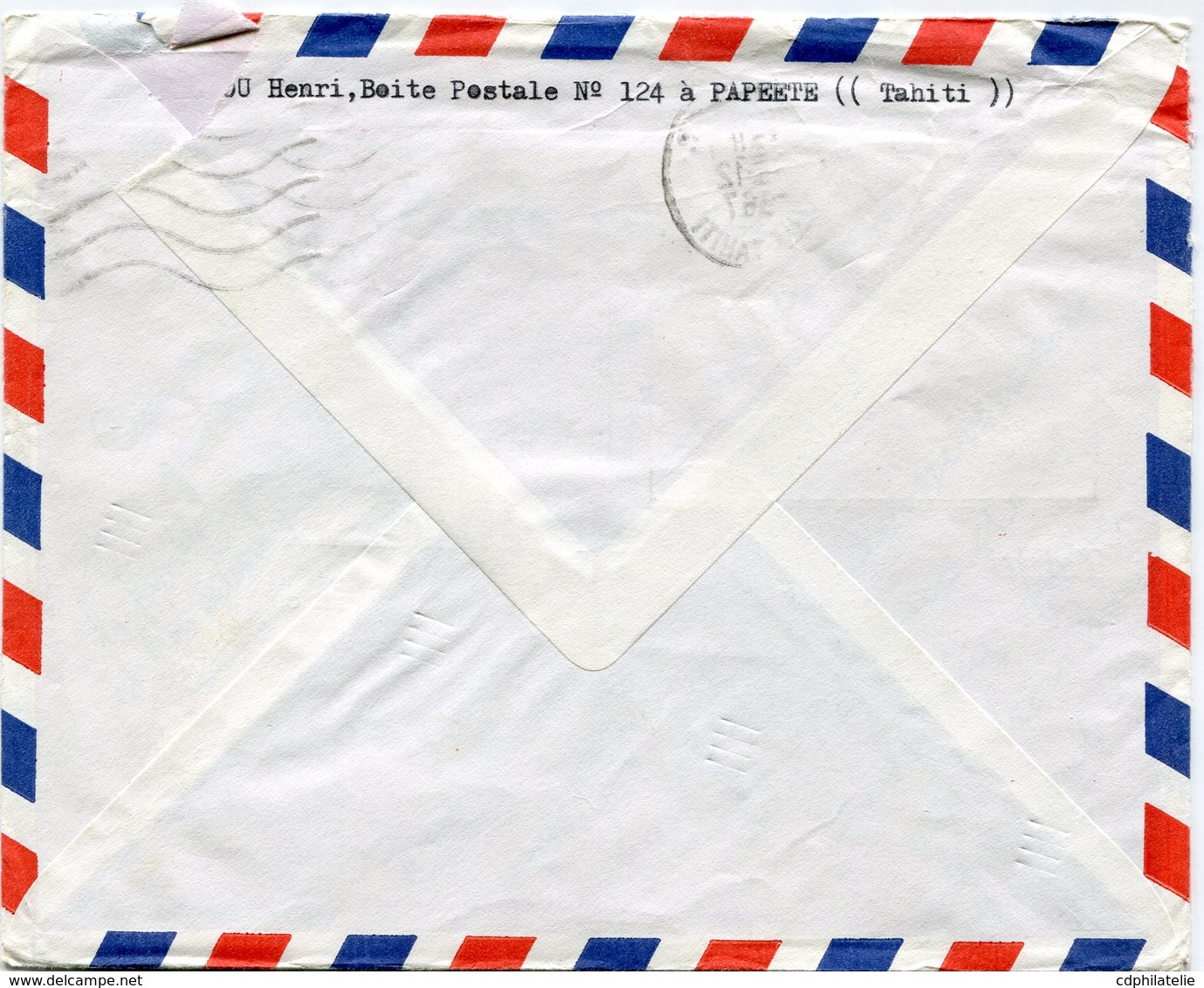 POLYNESIE LETTRE PAR AVION DEPART PAPEETE 15-12-1967 ILE TAHITI POUR LA FRANCE - Storia Postale