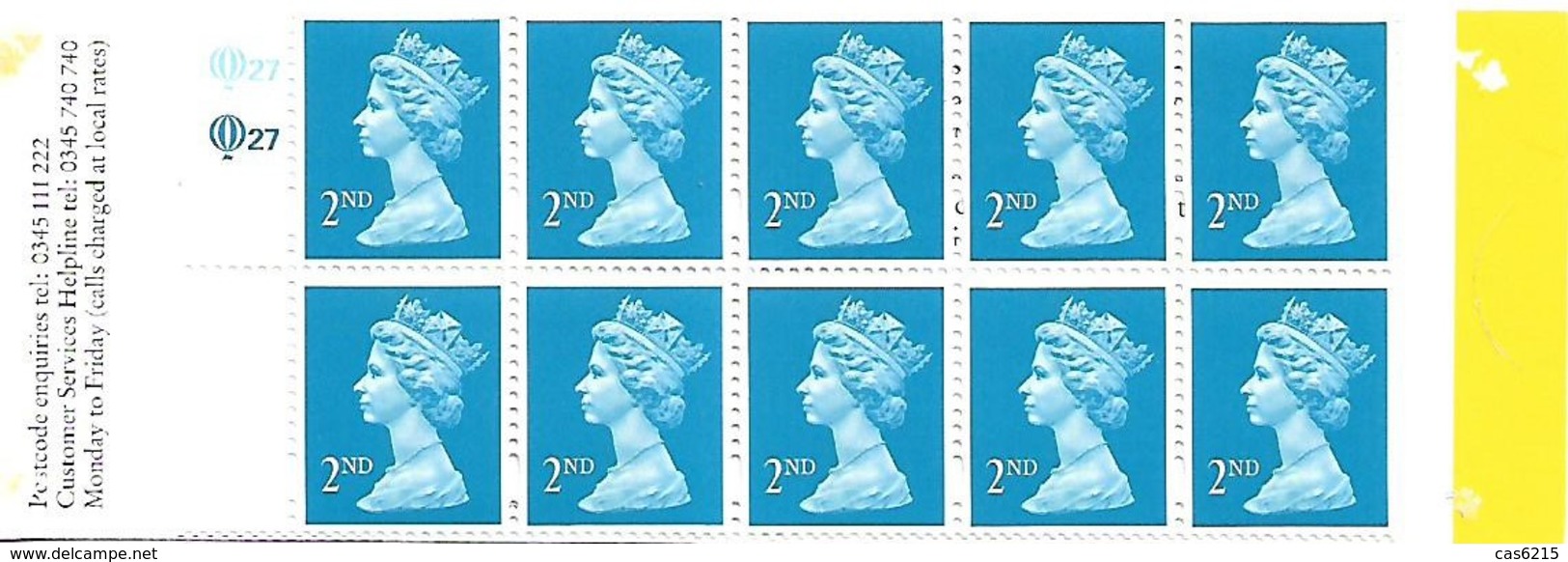 Grande-Bretagne Great Britain 1993 Elizabeth II 10 X 2 Nd (Blue) House Of Questa, 1 Booklet Carnet Mnh - Carnets