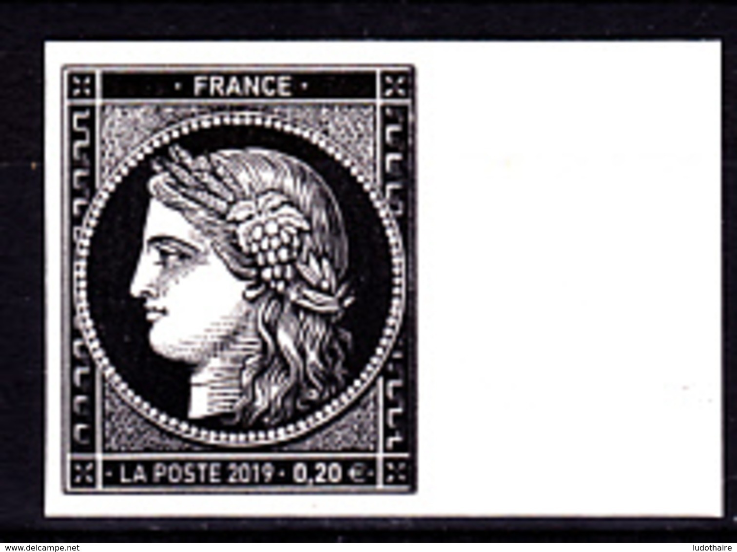 Cérès Un T 0.20 € Bord De Feuille Non Dentelé, 170 Ans Du Premier Timbre De France 1849/2019 - Neufs