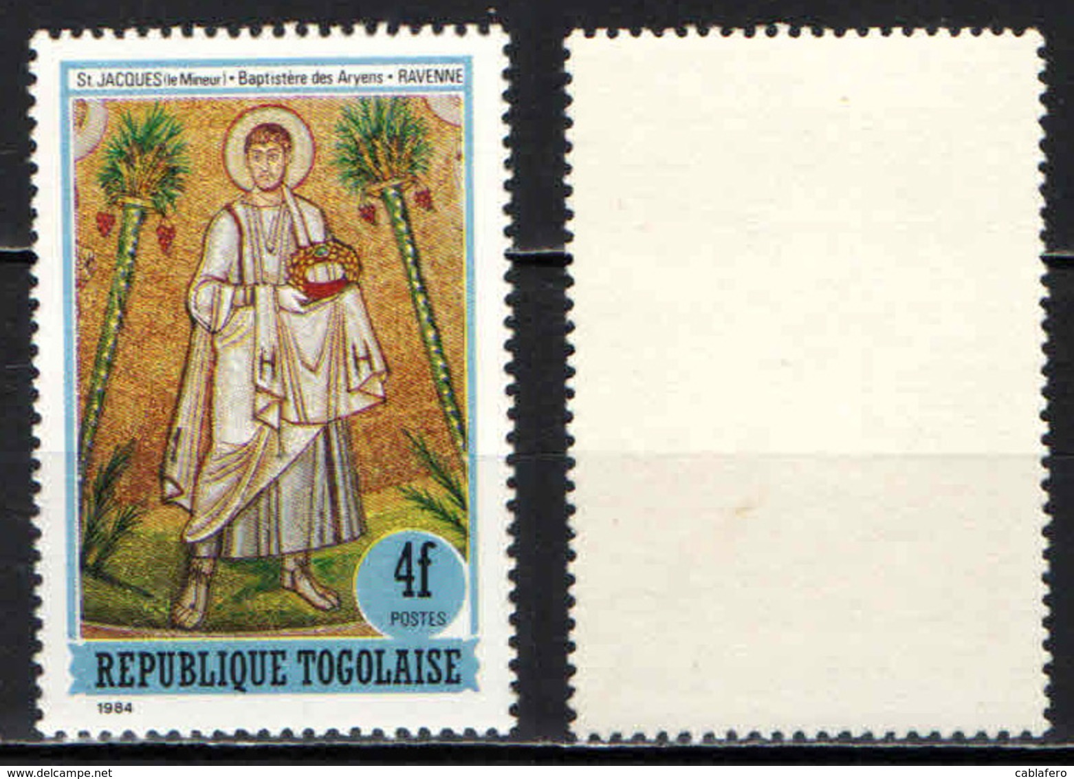 TOGO - 1984 - AFFRESCO DEL BATTISTERO DI RAVENNA - MNH - Togo (1960-...)