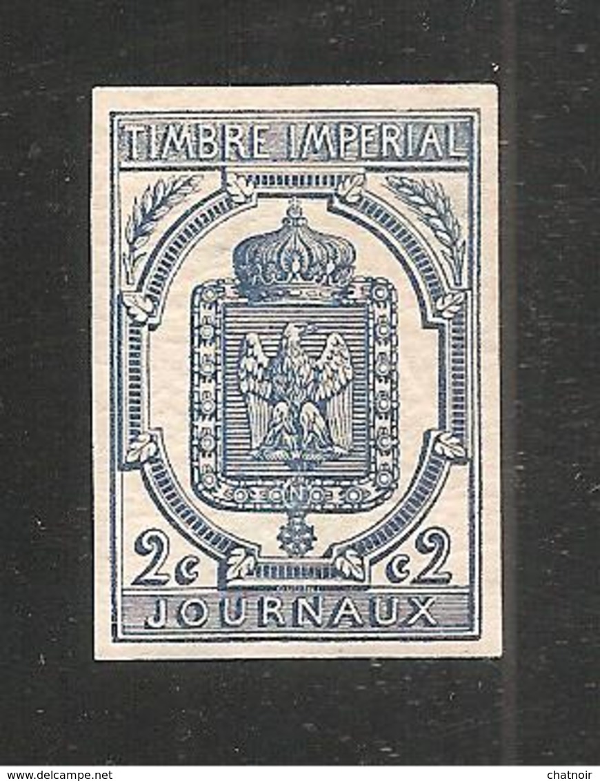 TIMBRE POUR JOURNAUX  1868  -  2c Bleu   Neuf  / Signé - Giornali